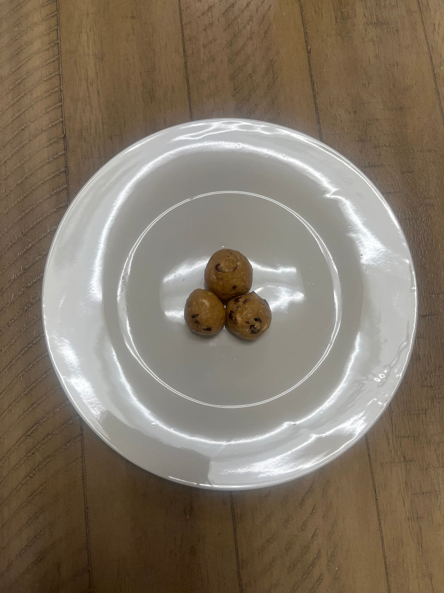 White Chocolate Cranberry Peanut Butter Protein Ball